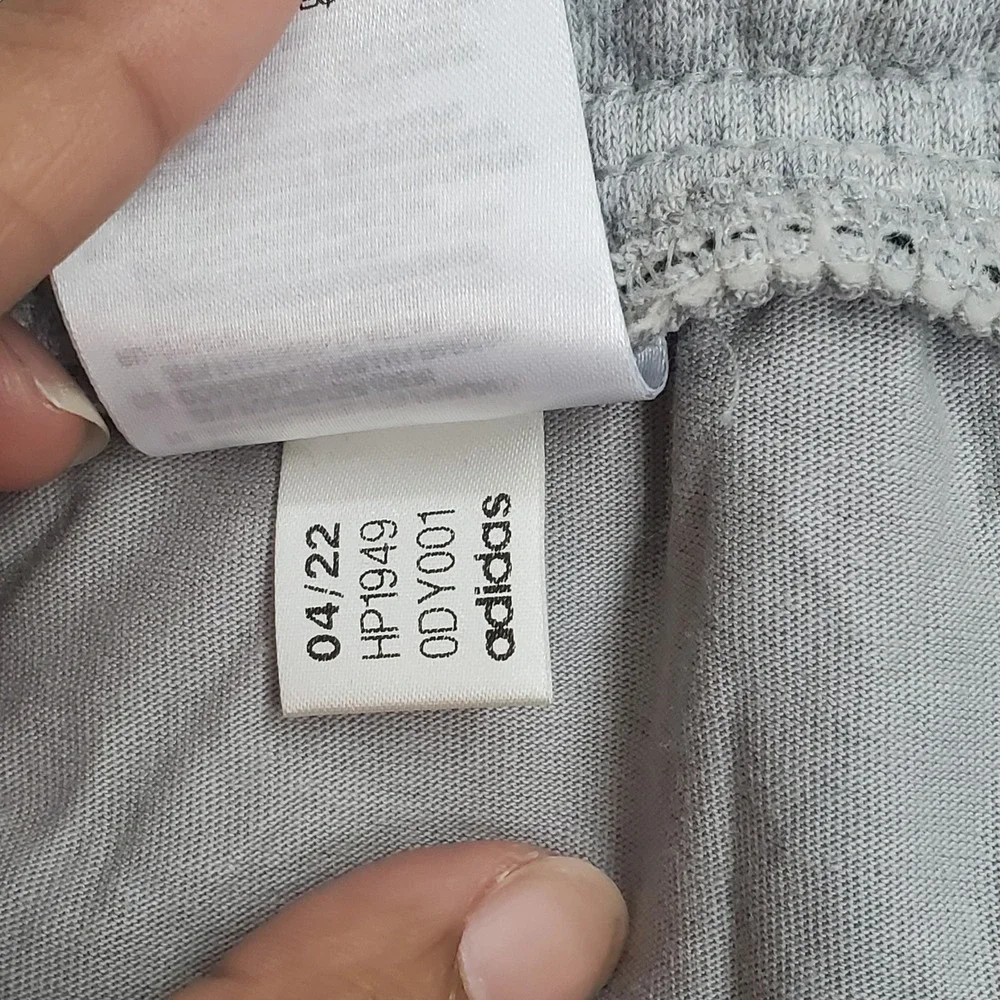 Adidas Men Activewear Pants L Gray Sweatpants Fleece HP1949 Logo 28